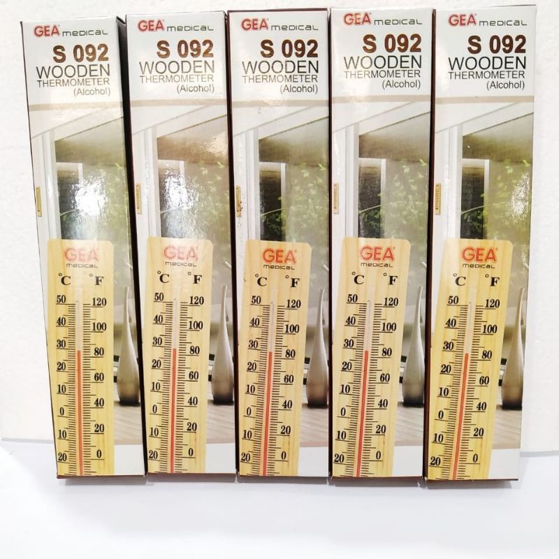 Termometer Dinding Suhu Ruangan Kayu