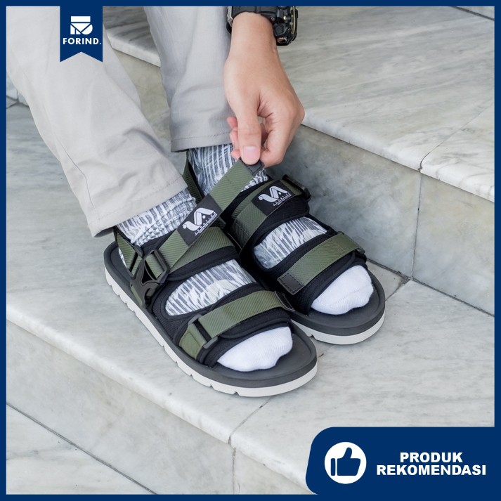 Almost Green | 39-43 | Sandal Gunung Original Kulit Santai Kasual Pria Sendal Footwear | FORIND x Lvnatica