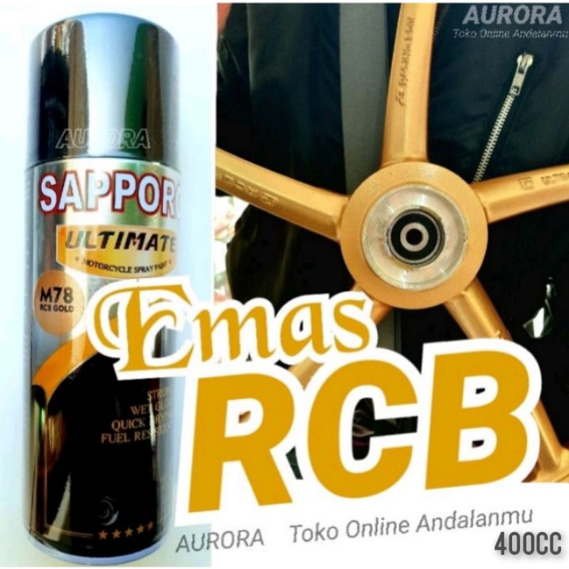 Sapporo Ultimate RCB Gold M78 Emas Velg RCB pilox Saporo Tahan Bensin 400cc
