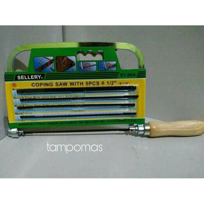 Gergaji Triplek Gergaji Kayu Mini Set + Bonus Mata Gergaji Ukir