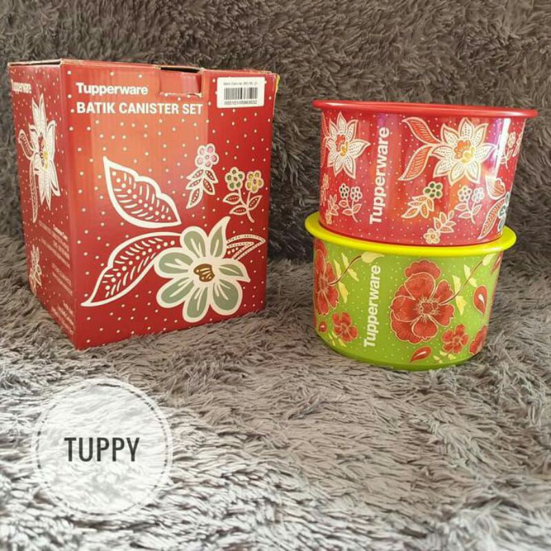 Toples Tupperware Motif Batik 940ml (Isi 2)