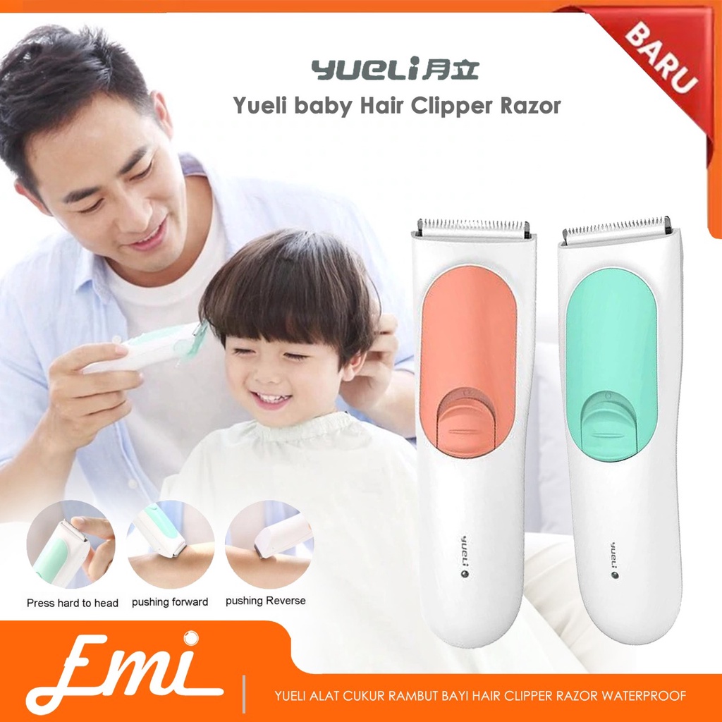 Yueli Alat Cukur Rambut Bayi Hair Clipper Razor Waterproof - HR-308