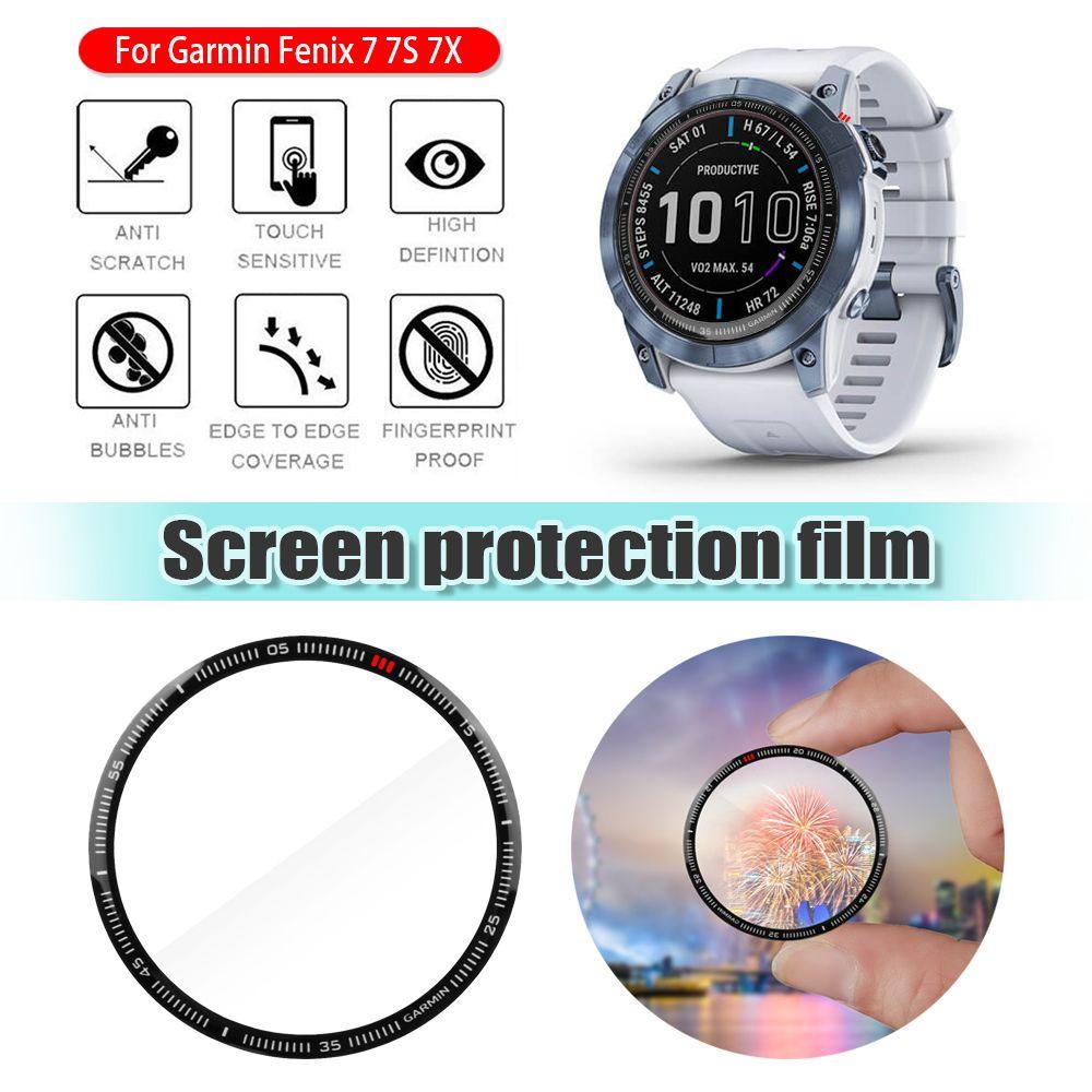 POPULAR Populer1/2/3pcs 3D Film Pelindung HD Aksesoris Bening Lembut Penjaga Untuk Garmin Fenix7 7S 7X