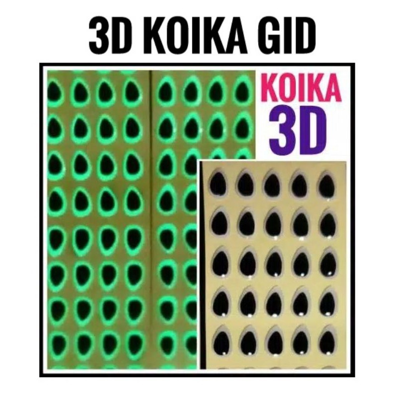 Mata Ikan Koika 3D GID Glow In the Dark