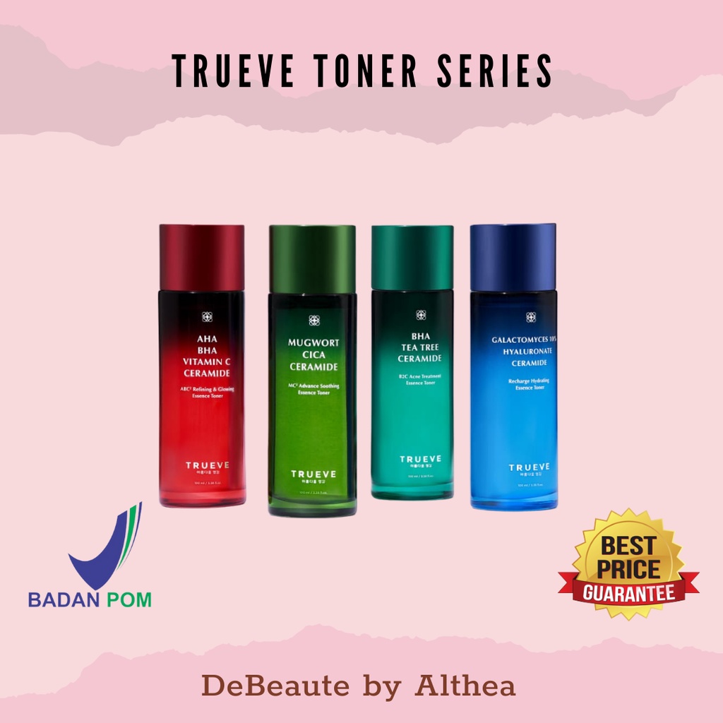 Trueve - ABC2 Refining &amp; Glowing | B2C Acne | MC2 Soothing | Recharge Hydrating Essence Toner