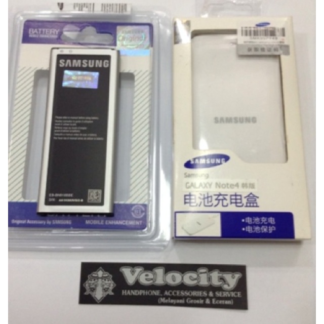 Baterai Original Samsung Note 4 + Dekstop charger Samsung Note 4