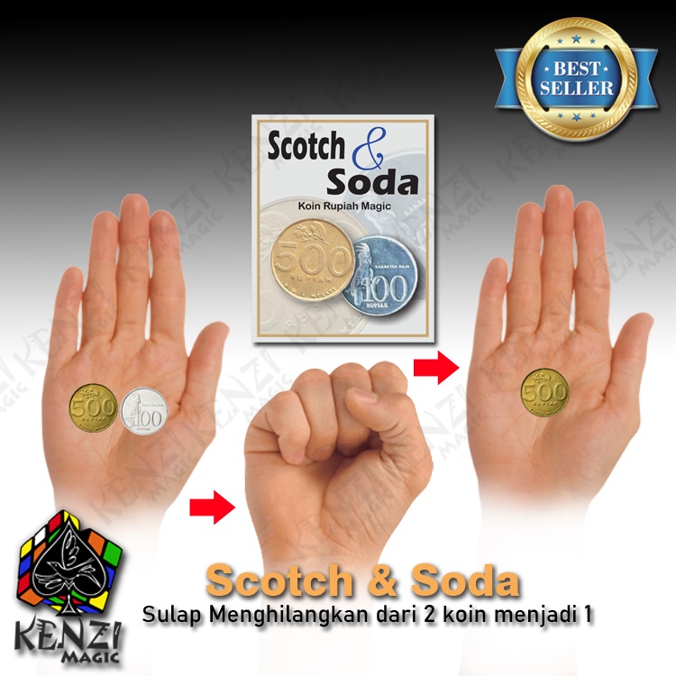 Alat Sulap Koin Scotch and Soda untuk Trik Menghilangkan Koin dengan Mudah dan Menarik