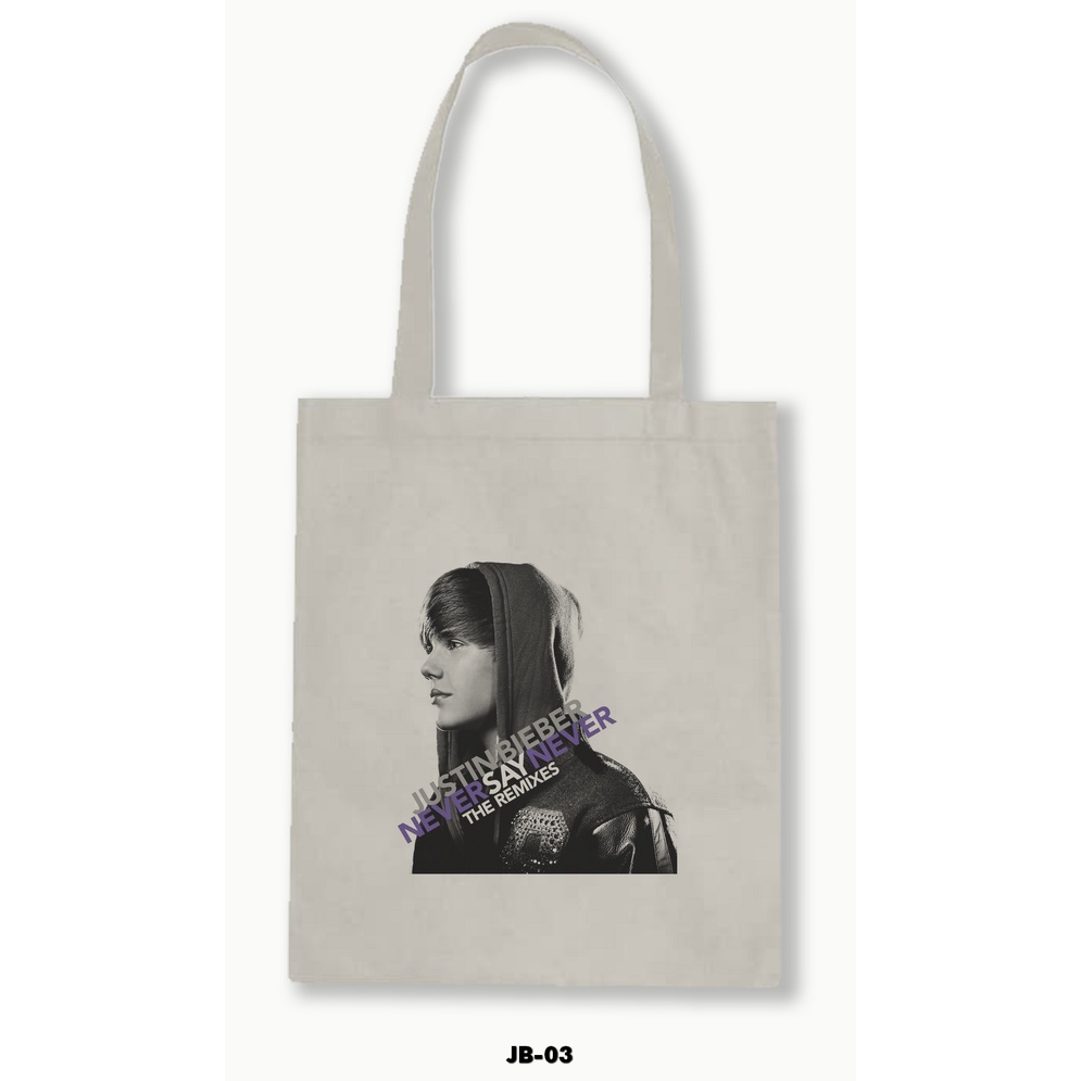 TOTE BAG BLACU - JUSTIN BIEBER