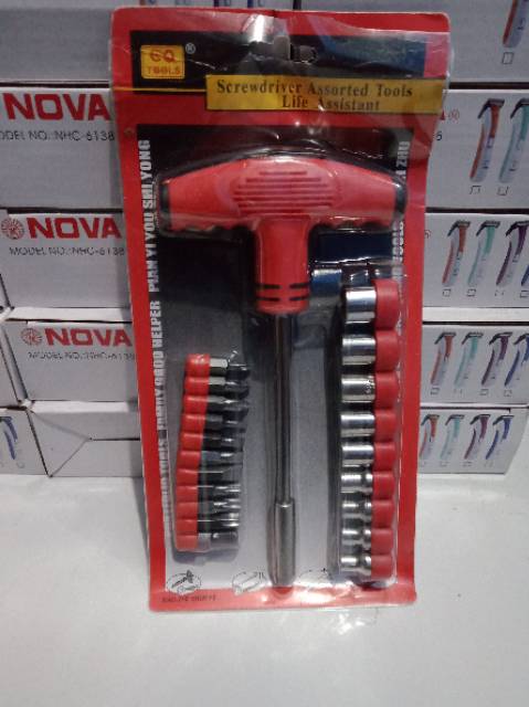 OBENG MULTI KUNCI SHOCK MULTI MINI TOOLS KIT KUNCI T