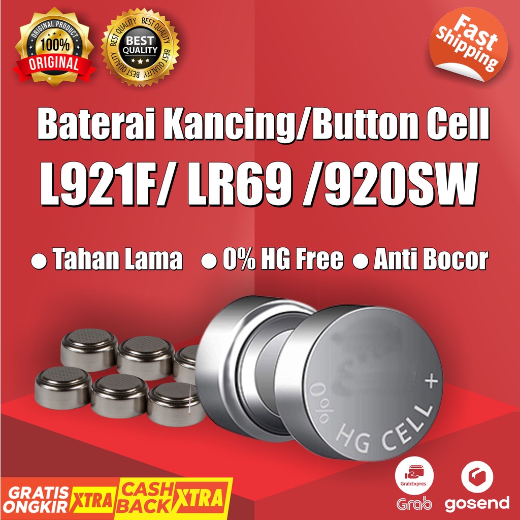 Baterai SR69 LR69 LR920 SR920W SR920SW SR920 SR921 171 370 371 SG6 AG6 Battery Button Cell
