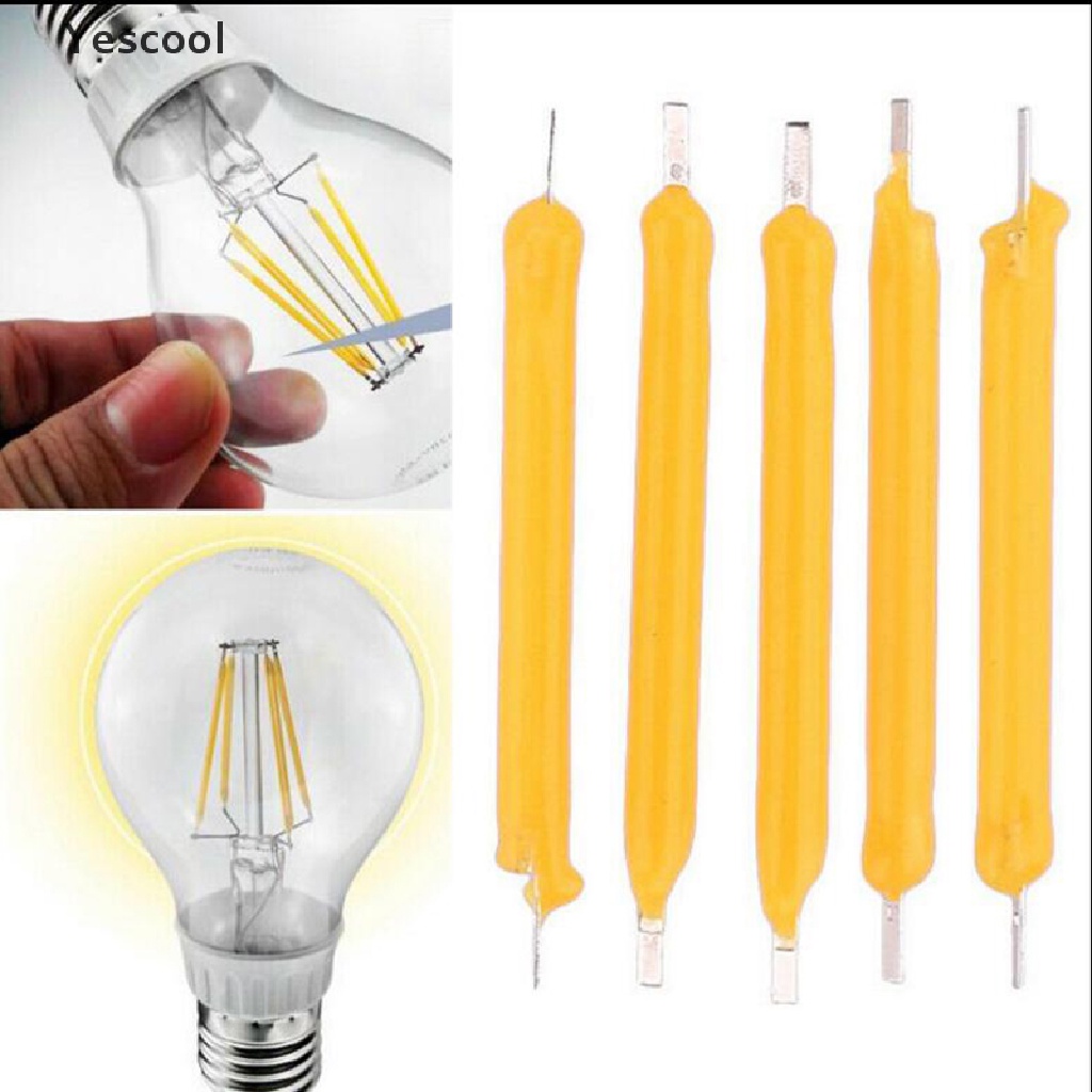 Yescool 10Pcs Lampu Bohlam LED COB Super Terang Tenaga Surya Power Filament