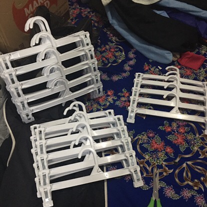 Hanger Jepit Celana / Kerudung / Rok / Anak Plastik (20 cm) Gantungan Baju Anak 1-3 tahun (12 pcs)