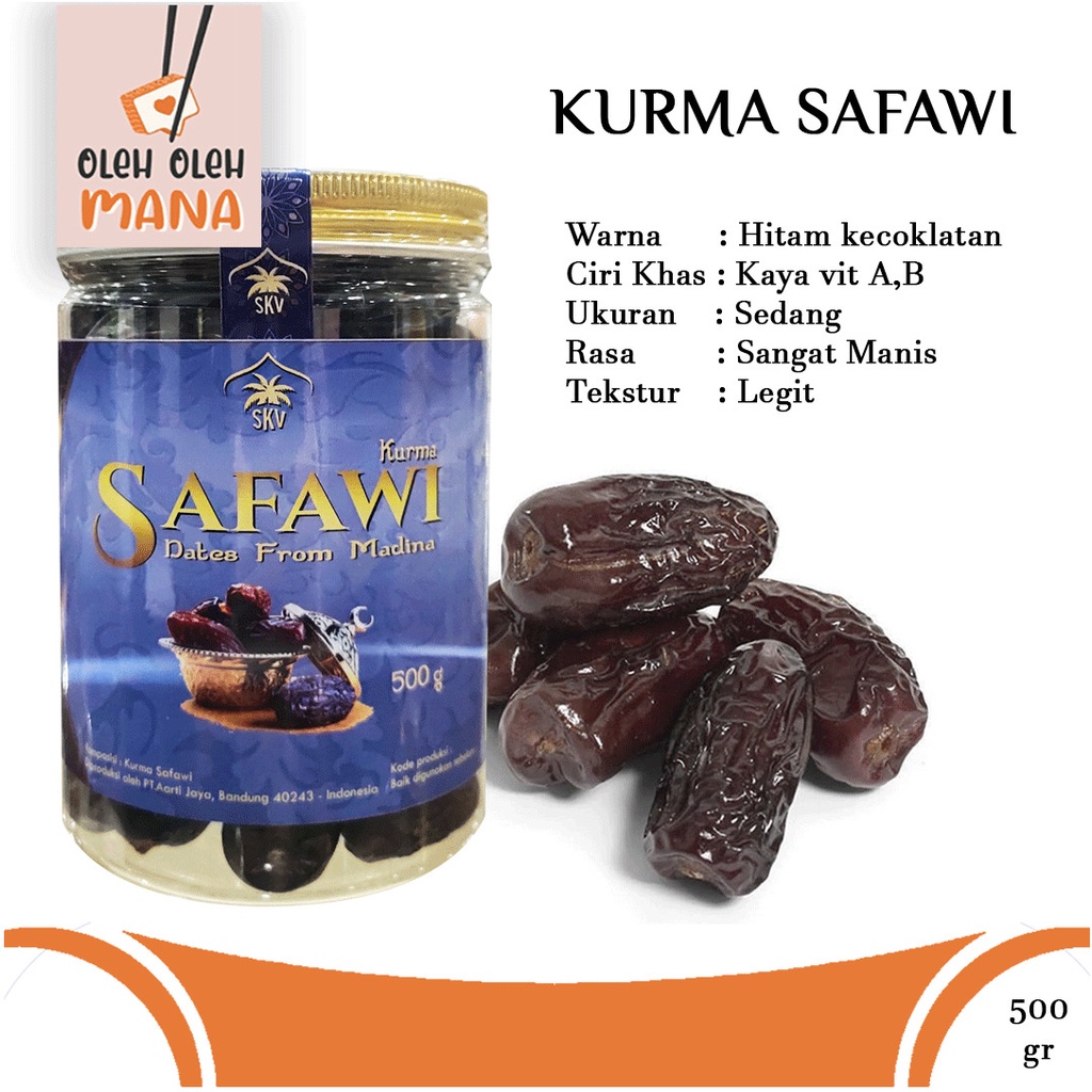 

Kurma Safawi impor Madinah Termanis 500 gr