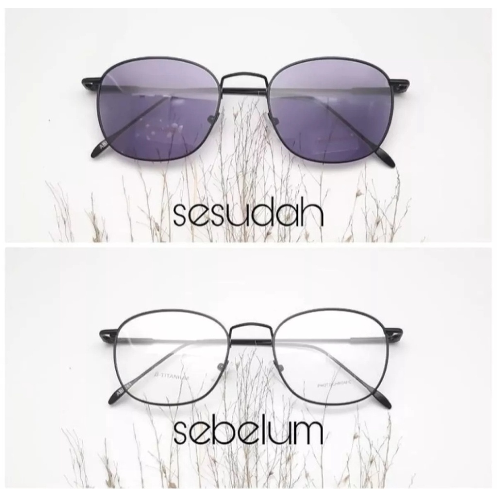 KACAMATA PHOTOCROMIC LENSA BERUBAH WARNA - KACAMATA ANTIRADIASI/BLUERAY UNISEX