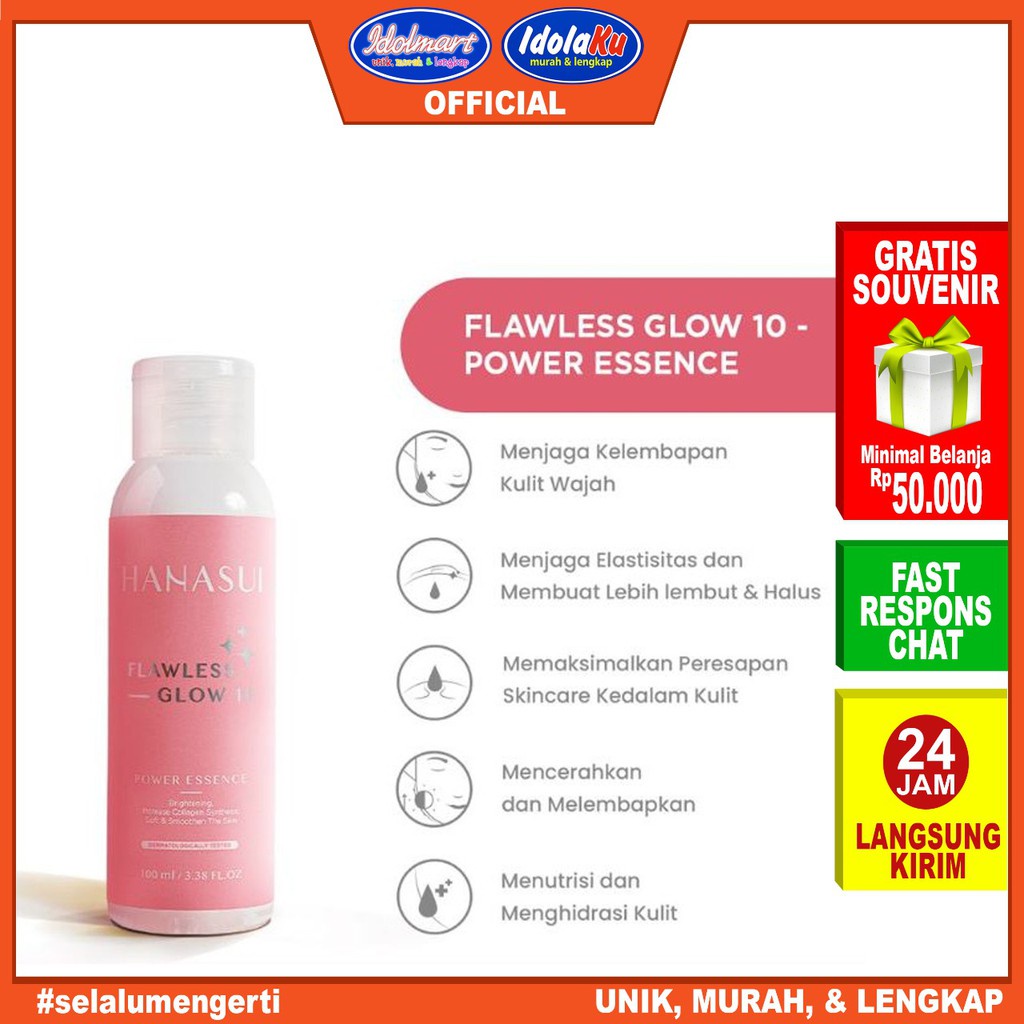 PAKET HANASUI FLAWLESS GLOW 10/ PAKET PERAWATAN WAJAH HANASUI