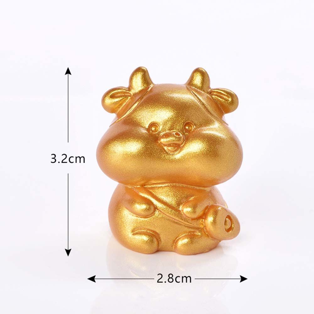 CHOOKEY The 12 Chinese Zodiacs Miniature Taurus Handicrafts Micro Landscape Cow Figurines Accessories Cute Little Statue DIY Home Decoration Fairy Garden Animal Model