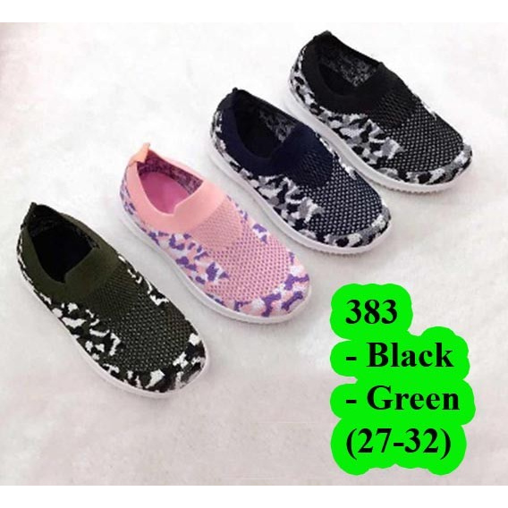 Sepatu kanvas kain anak laki dan perempuan 383 - Hijau Army