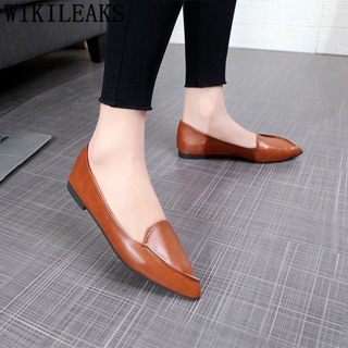 SEPATU FLAT SHOES  KULIT  FASHION WANITA KERJA KANTOR PESTA 