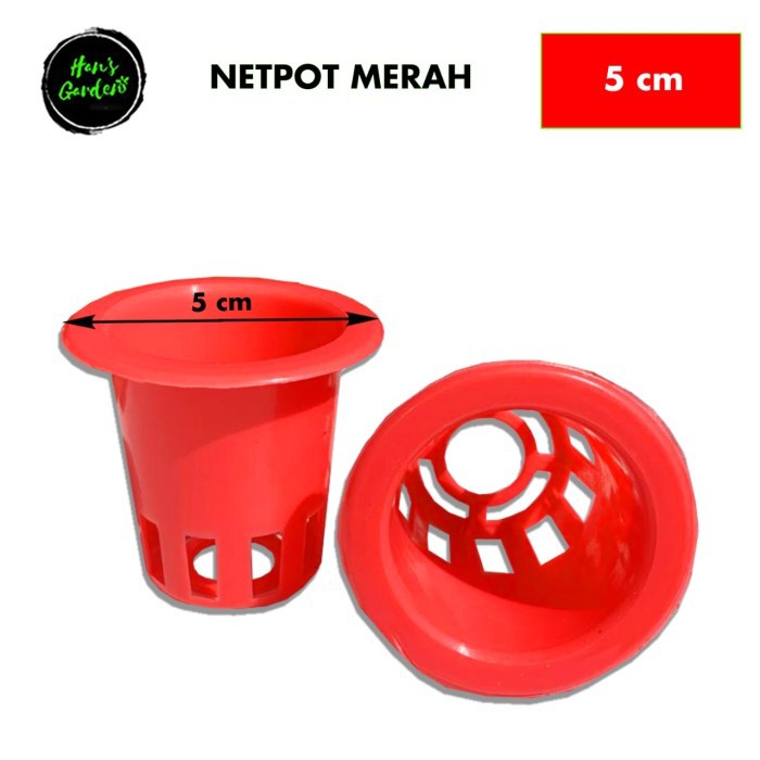 Netpot hidroponik 5 cm merah