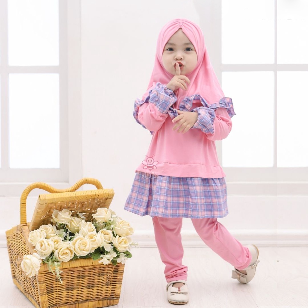 Baju Gamis Anak Perempuan / Gamis Anak Cantik / Baju Muslim Anak Qiandra 1-5 Tahun