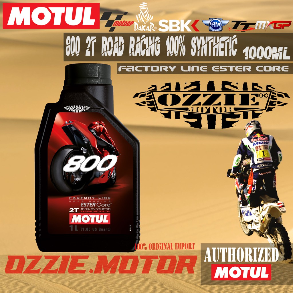 MOTUL 800 2T FACTORY LINE ROAD RACE RACING 1L OLI MOTOR IMPORT ORIGINAL