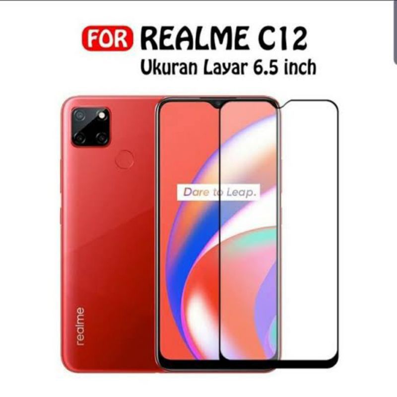 TEMPERED GLASS ANTI GORES KACA REALME C12