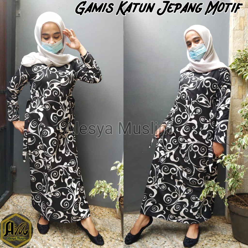 Gamis wanita bahan katun  katun jepang mikro harga grosir best seller