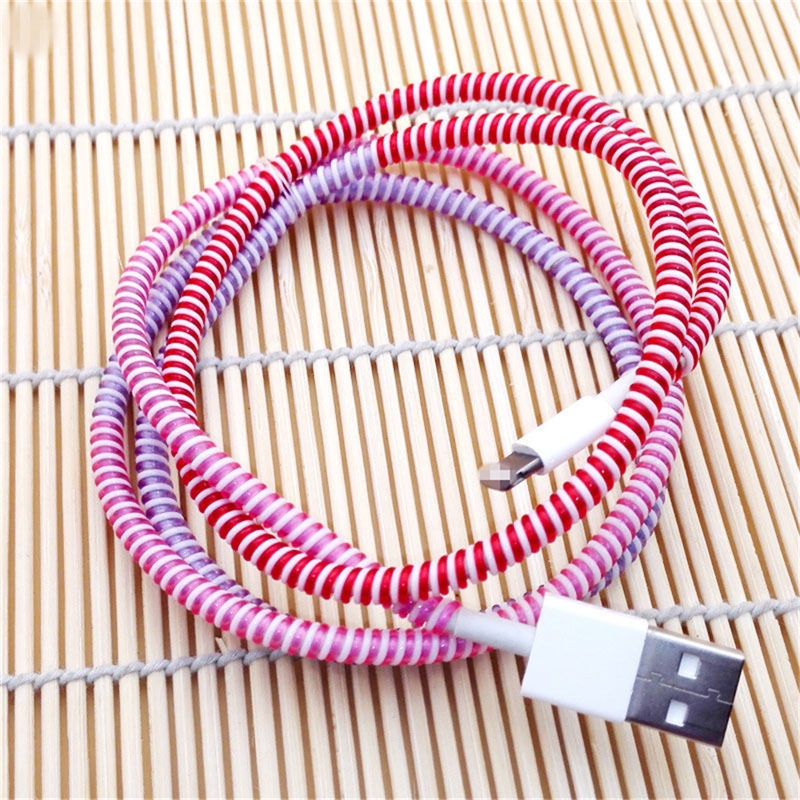 {LUCKID}10pcs Spring Protector Cover Cable Line For Phone USB Data Sync Charging Cable