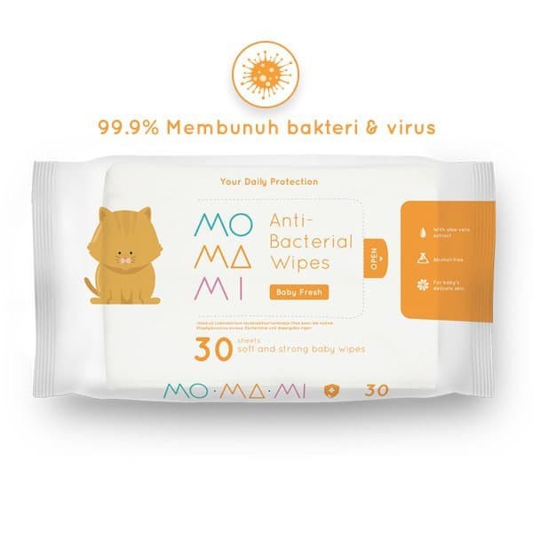 MoMaMi Antibacterial Wipes | Tissue Tisu Basah