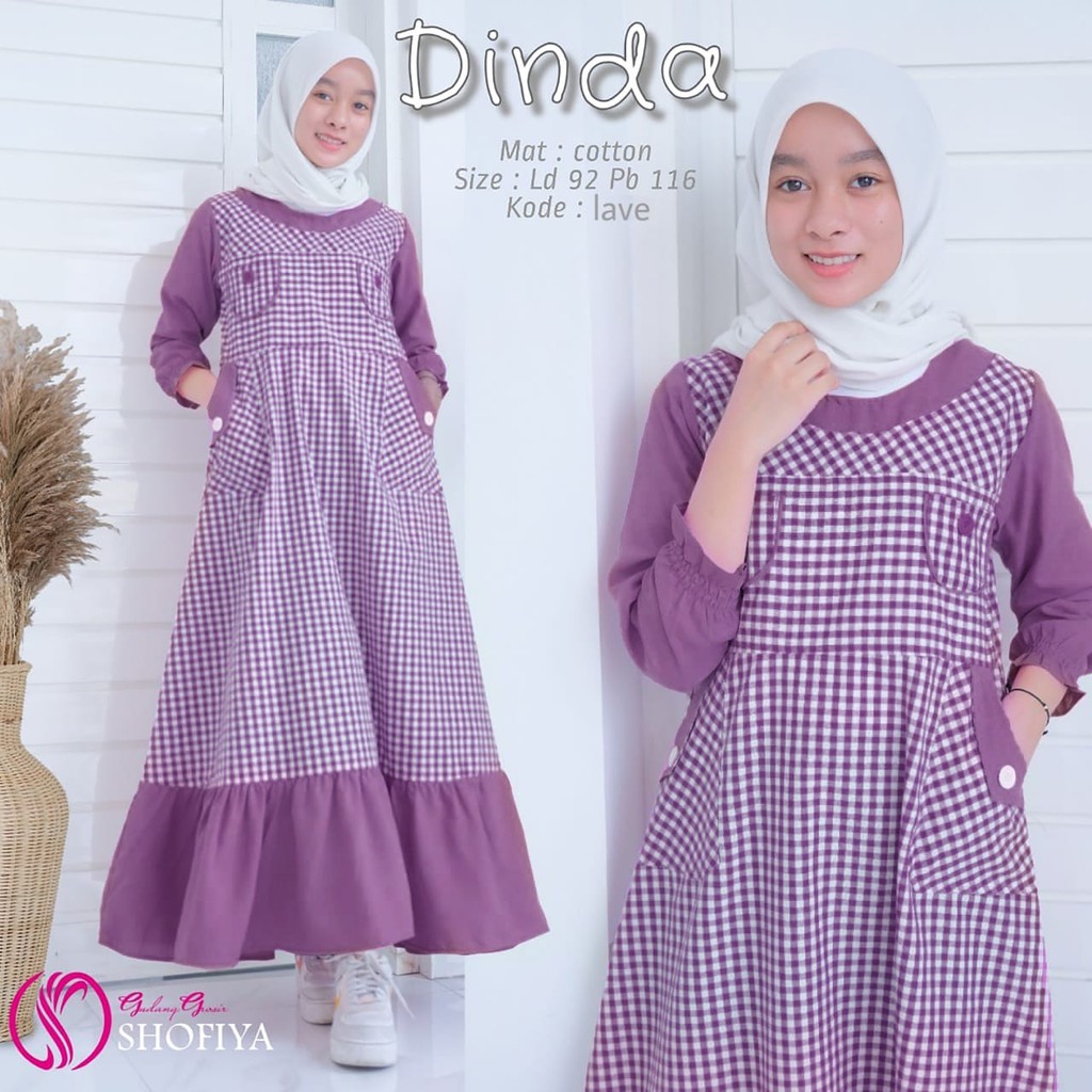 DINDA TEEN ( Usia 9-11 th ) ORI Berlabel SHOFIYA BTC