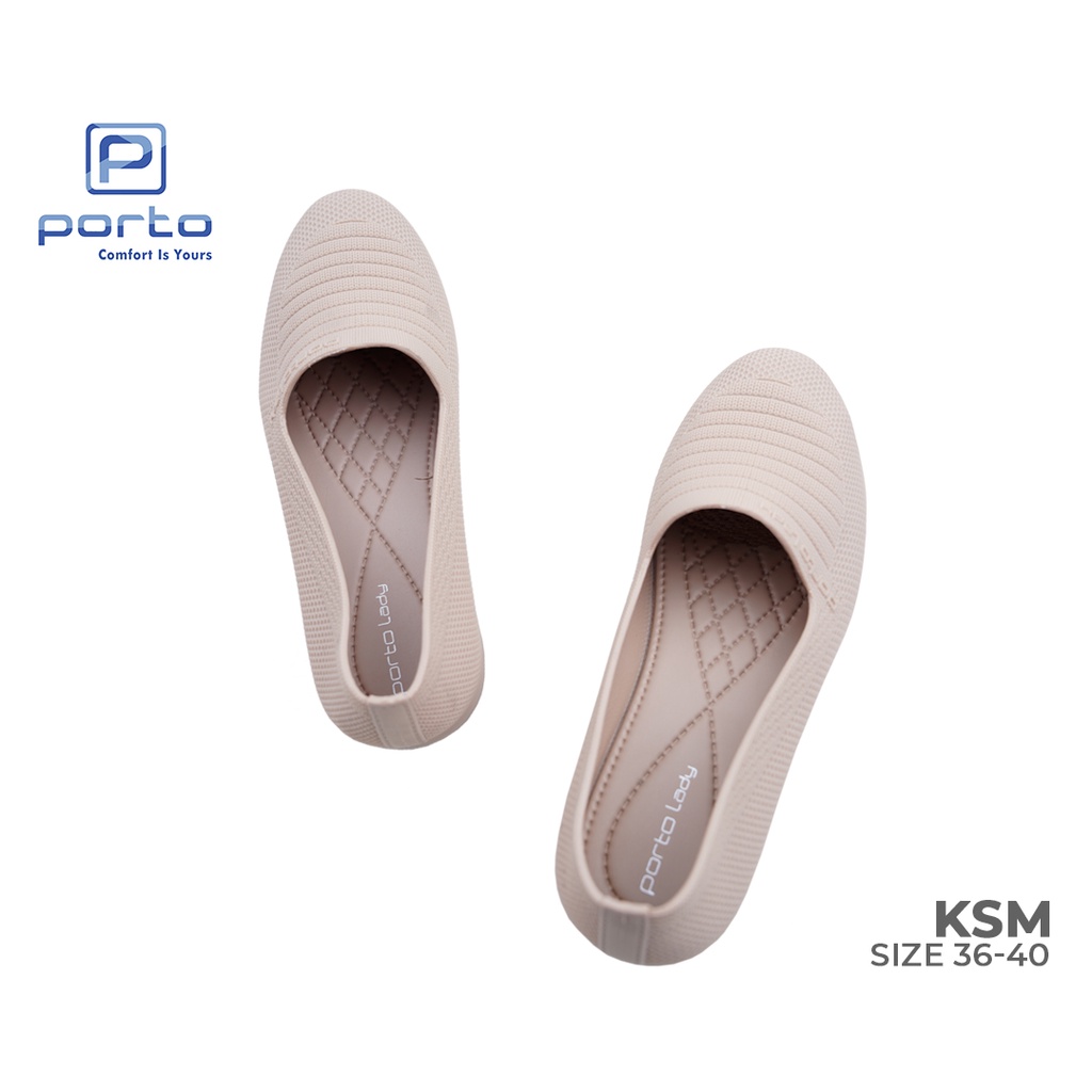 KSM - Porto Leveling Sepatu Wanita Flatshoes Korea Nyaman Casual Kantor Premium Anti Licin Original Porto Lady