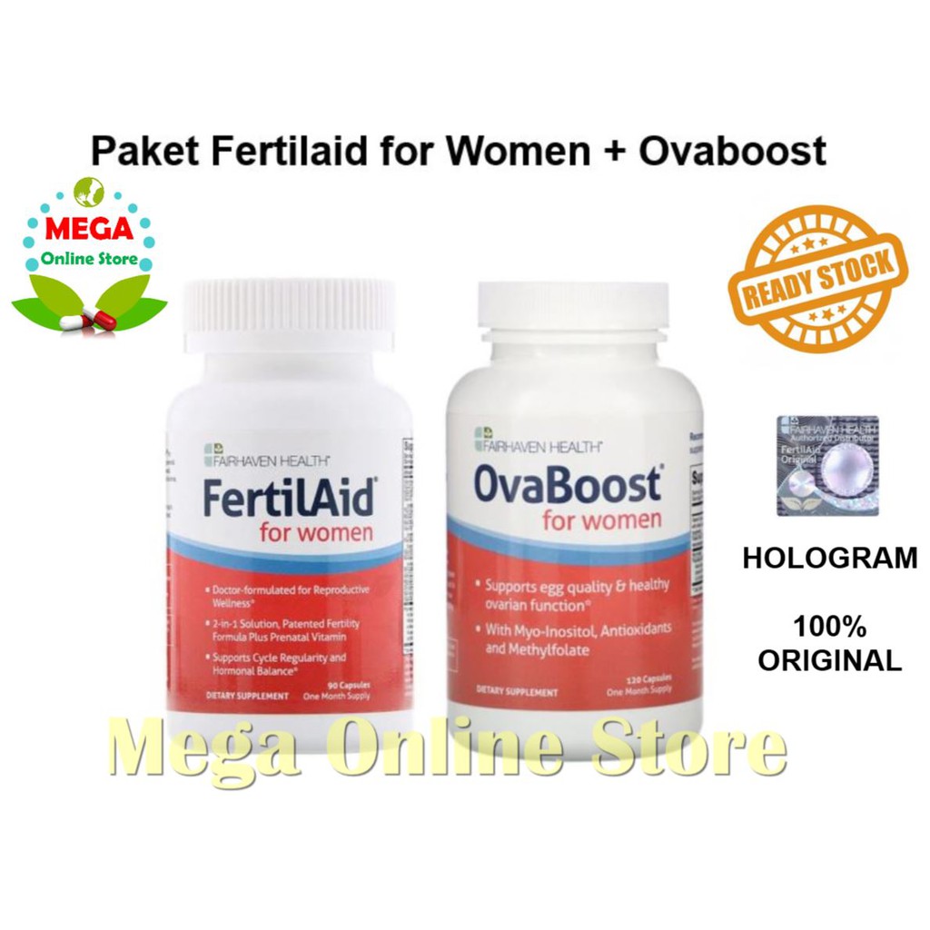 FertilAid for Women + Ovaboost: Untuk Keseimbangan Hormon + Kualitas Sel Telur