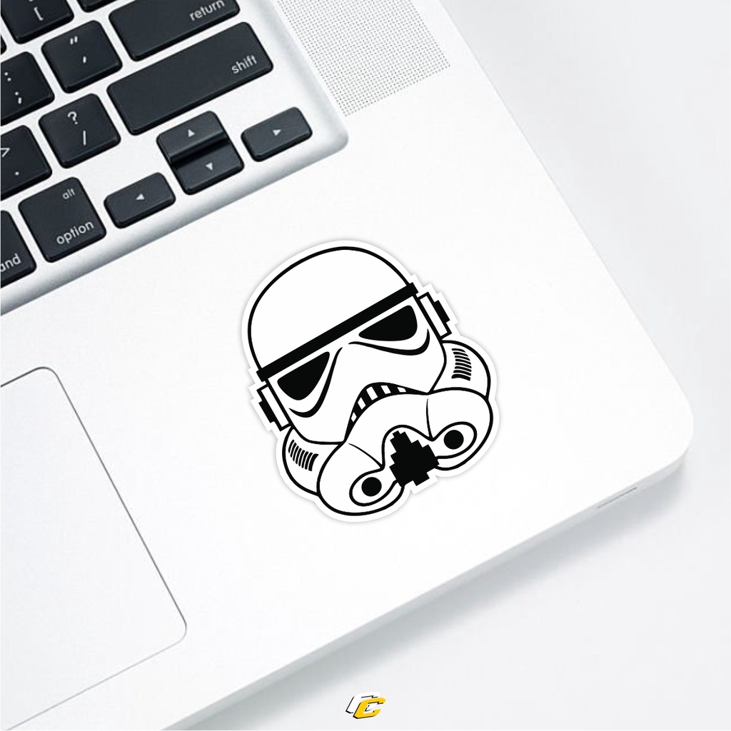

STORMTROOPER HEAD STICKER | stiker laptop helm motor mobil universal