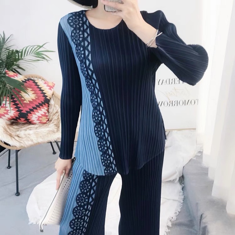 Indira One Set Plisket Pleats / Baju Setelan Plisket Wanita Import