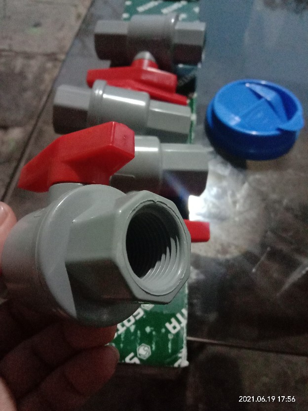 Ball Valve Drat 1/2 Kdj Bolt Fa Drat Pvc 1/2 Stop Kran Handel Pvc