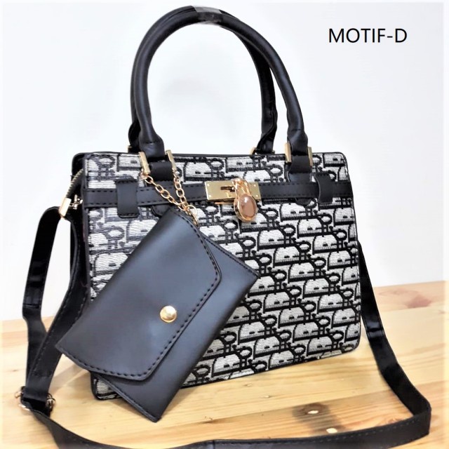 ZC 6542 RISCE TAS 2IN1 HAND BAG IMPORT WANITA CEWEK PEREMPUAN JAKARTA BATAM