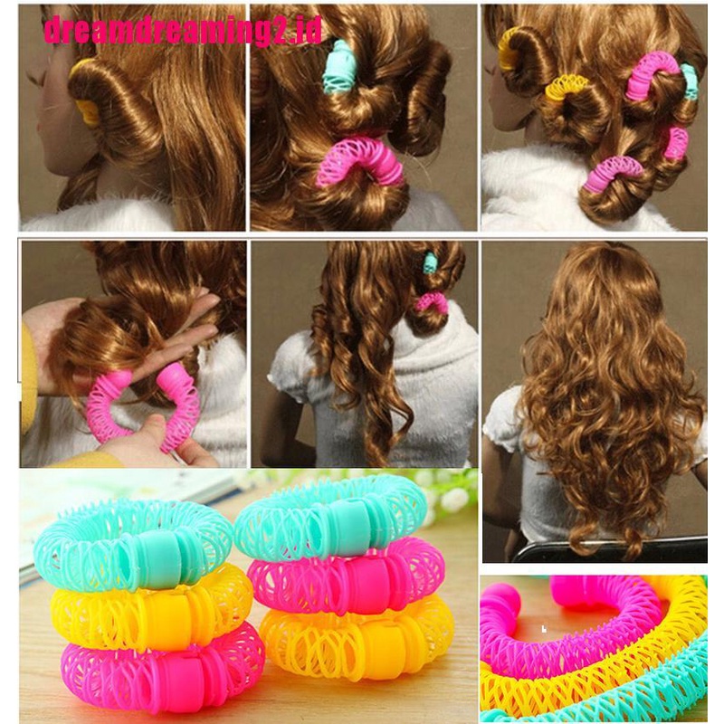 （✔✔❤8 Pcs Alat Keriting Rambut Model Spiral