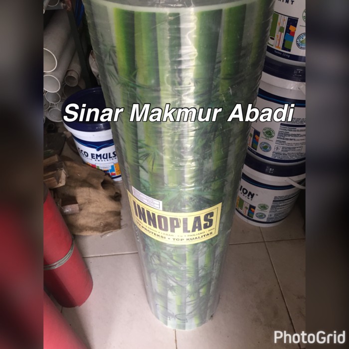 Fiber Roll/Plastik Untuk Tutup Pagar/wallpaper Plastik Motif Bambu Panda