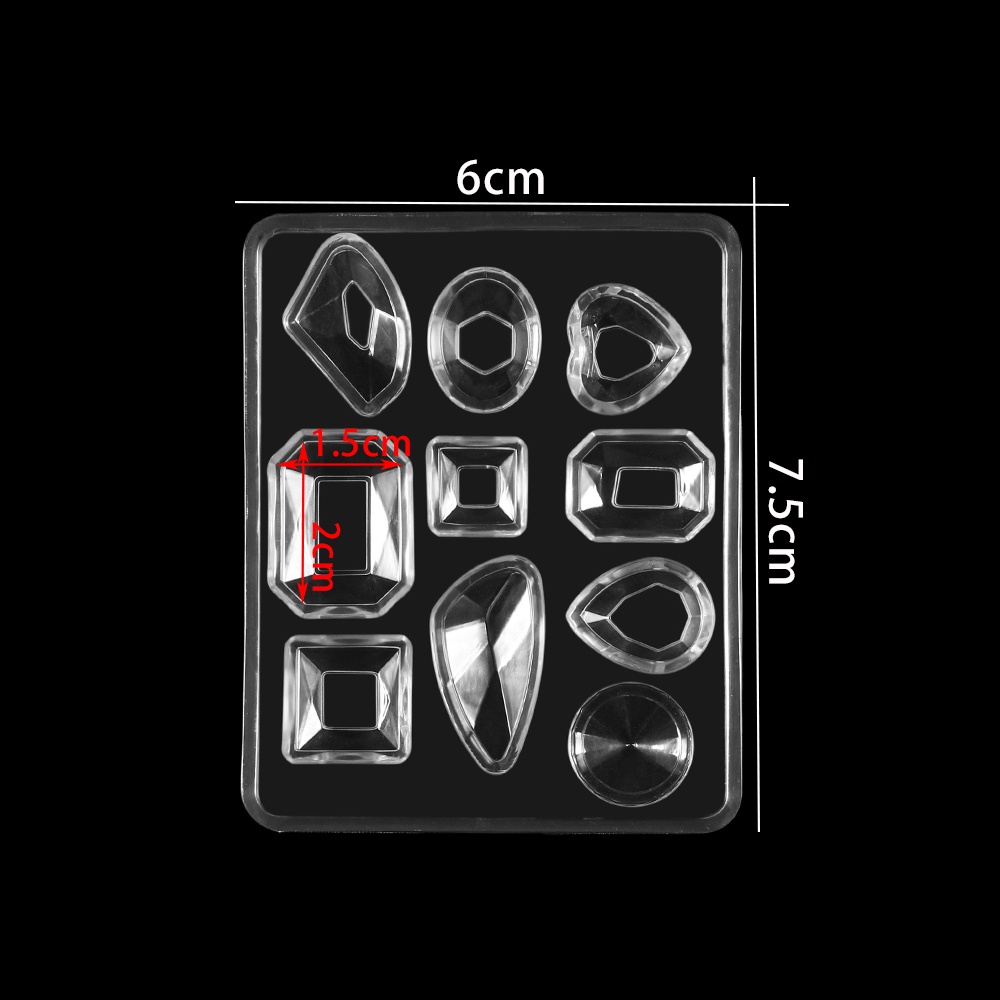 1pc/pack Permata Karet Silicone Mold DIY Liontin Kalung Pembuatan Perhiasan