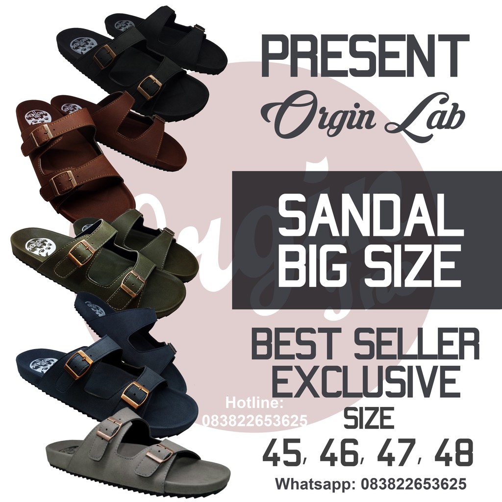  sandal  sendal pria  big size tutago ukuran  besar 45  46 47 