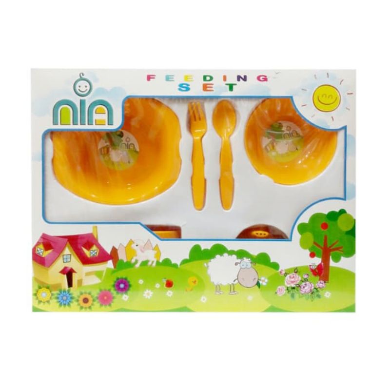 Nia Feeding Set Medium Peralatan Makan Bayi Murah