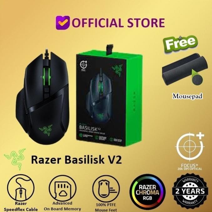 Razer Basilisk V2 Ergonomic Wired Gaming Mouse Cable Kabel Mouse Game
