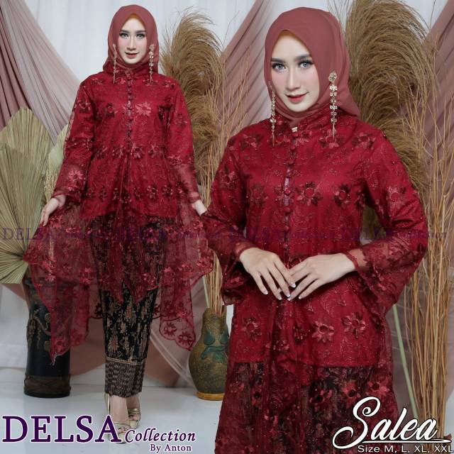 Set kebaya salsa tunic tulle mutiara