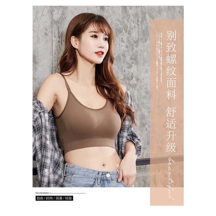 Bra Wanita Model One-Piece Bra Bralette Push Up dengan Bahan Tipis dan Bergaya Sexy Korea bra16