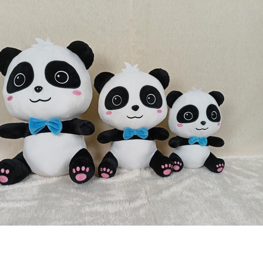 ❀ Baby Bus Panda, Sitting Baby Bus Panda, Boneka Baby Bus Panda duduk, Ukuran M ♠