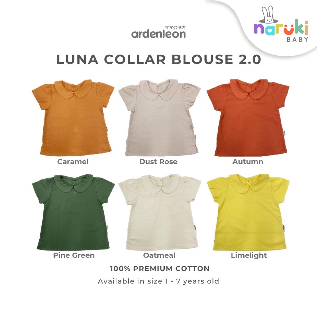 Ardenleon Girls Luna Collar Blouse 2.0 Arden Leon Baju Anak Perempuan