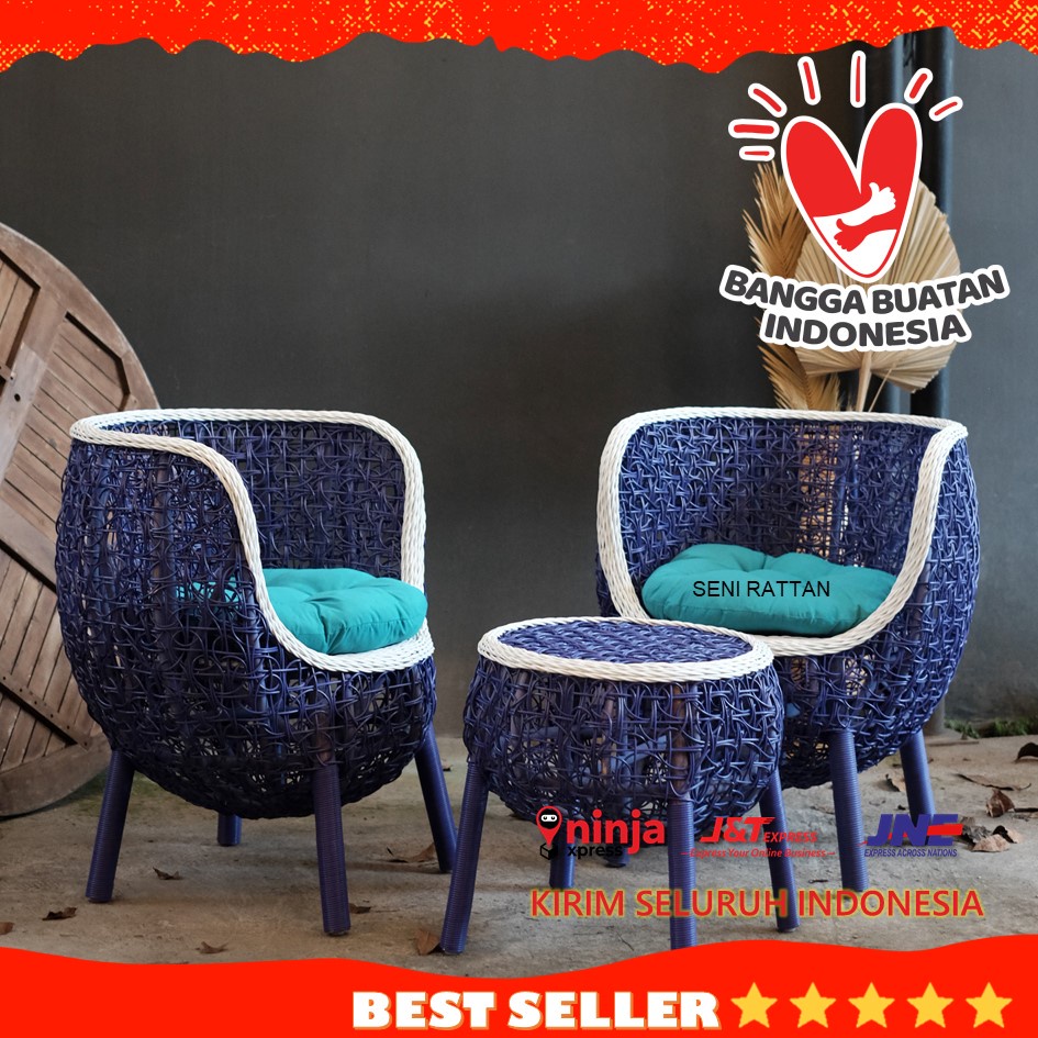 Kursi Teras Rumah Furniture Rotan Sintetis Anyaman Brekele Kursi Teras Rumah Furniture Rotan Sintetis Anyaman Brekele
