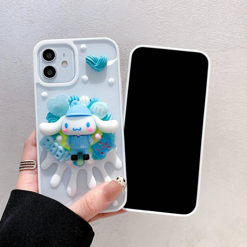 Soft case Transparan Motif Kartun 3D Untuk iPhone 13 12 11 Pro MAX Mini X XS MAX XR SE 2022 2020 7 8 Plus