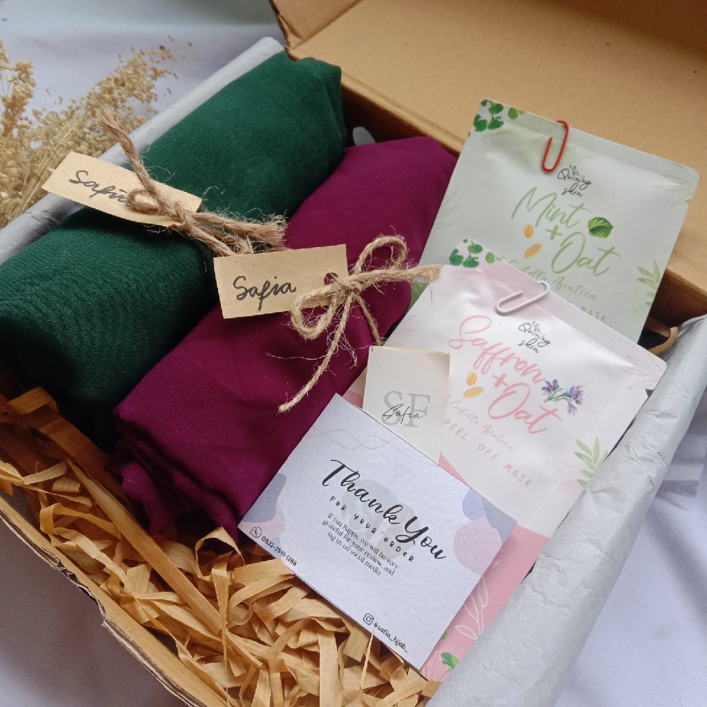 

HIJAB GIFT BOX/KADO Banana Leaf hampers hadiah gift kado murah vintage hijab muslim wanita
