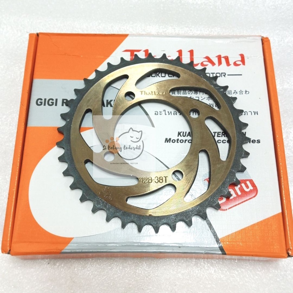 GEAR SET + RANTAI JUPITER MX 135 NEW 5 SPEED (38T/14T) 428H-116L PNP MX LAMA THALLAND